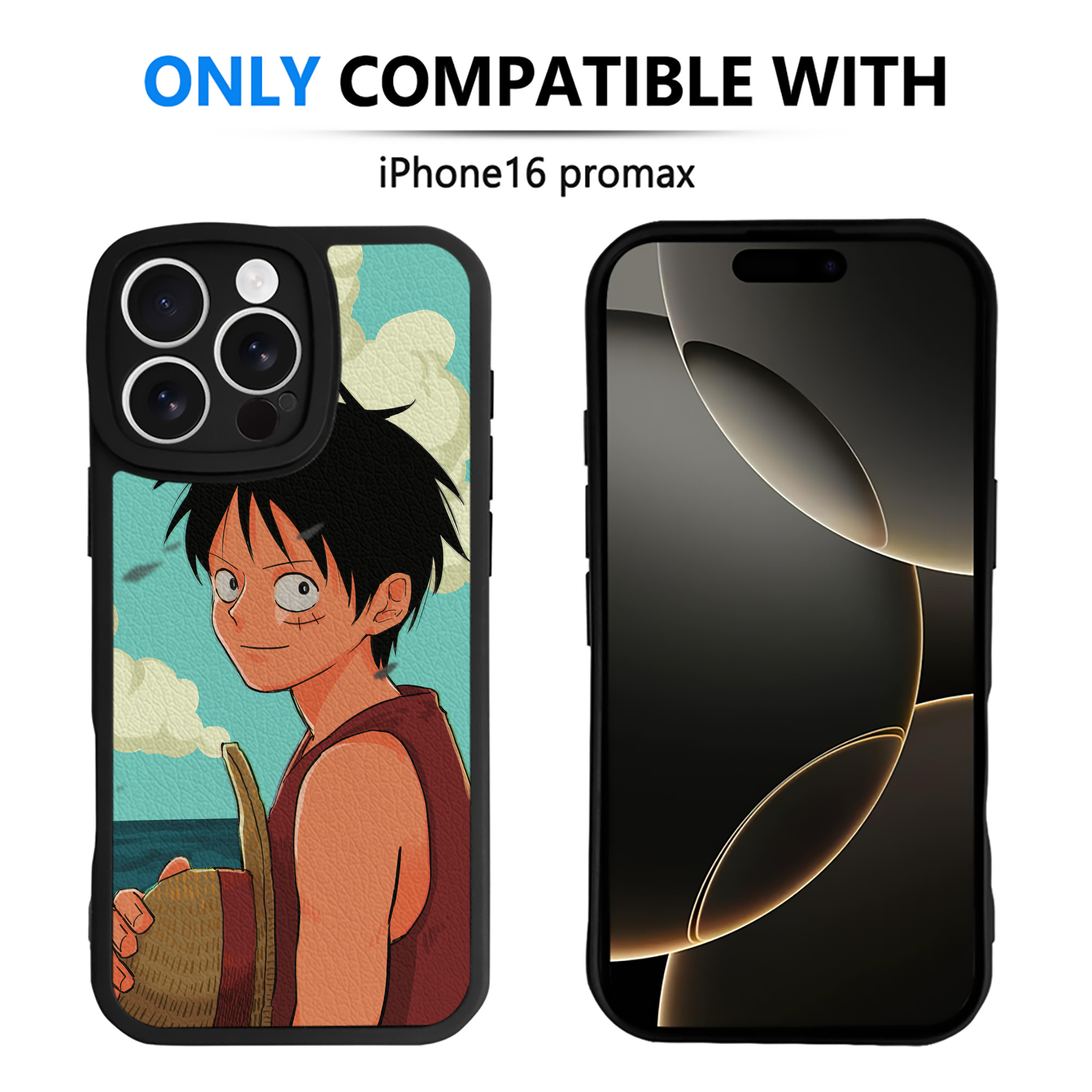 （画像用） ワンピース ONE PIECE 【iPhone 16シリーズ対応】シリコンスマホケース（レザー調） 材質：シリコン